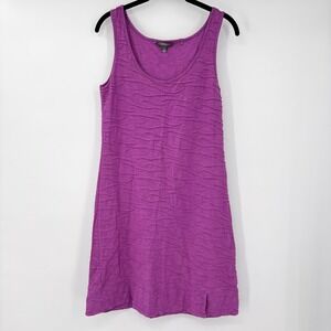 Toad&Co Samba Wave Tank Dress Purple Organic Cotton Tencel Sleeveless Small
